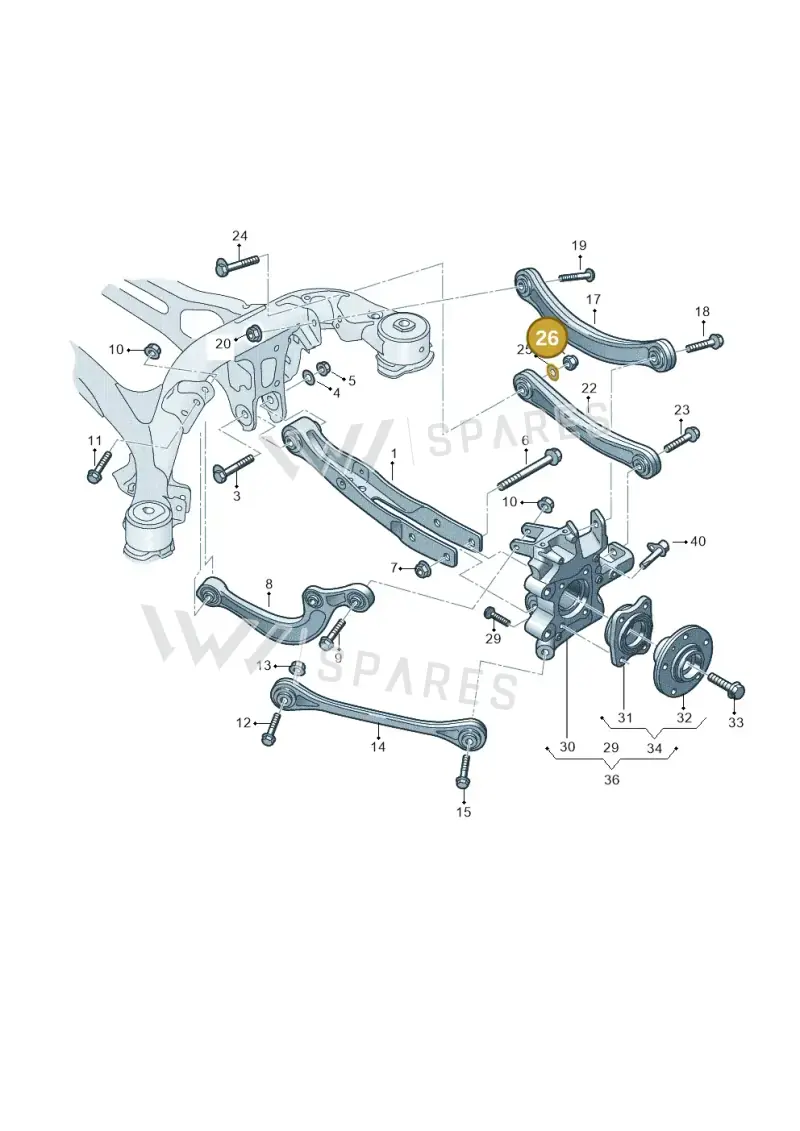 WHT001938 — Audi A8L (2017-2022) diagram 838505250, position 26