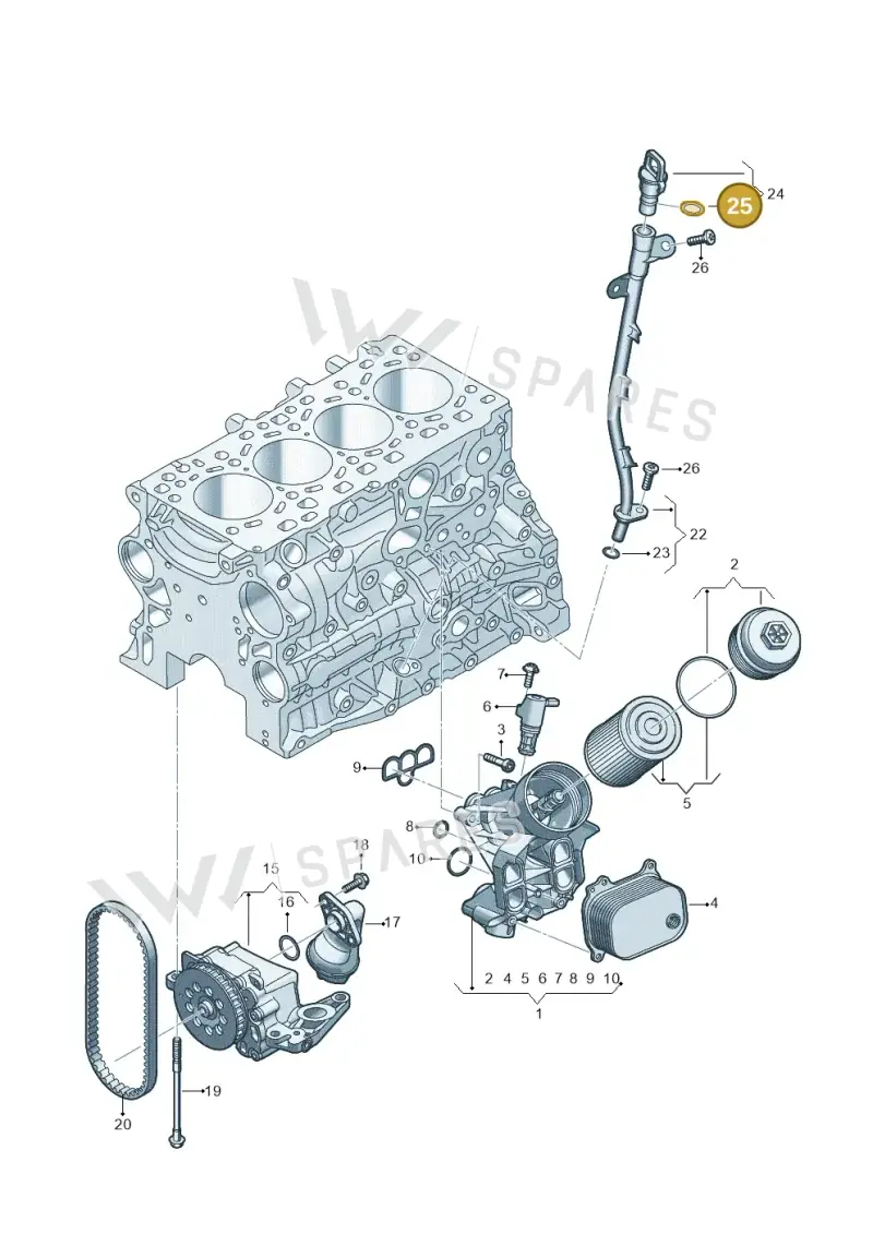 WHT001969 — Audi A5 Limo 2.0 (2024-) diagram 8wh115500, position 25