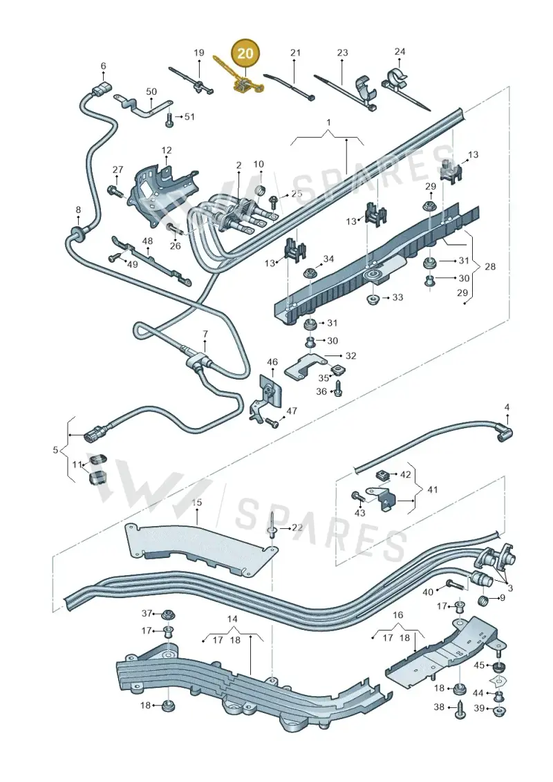 WHT001999 — Audi A6 2.0 (2018-) diagram 435970010, position 20