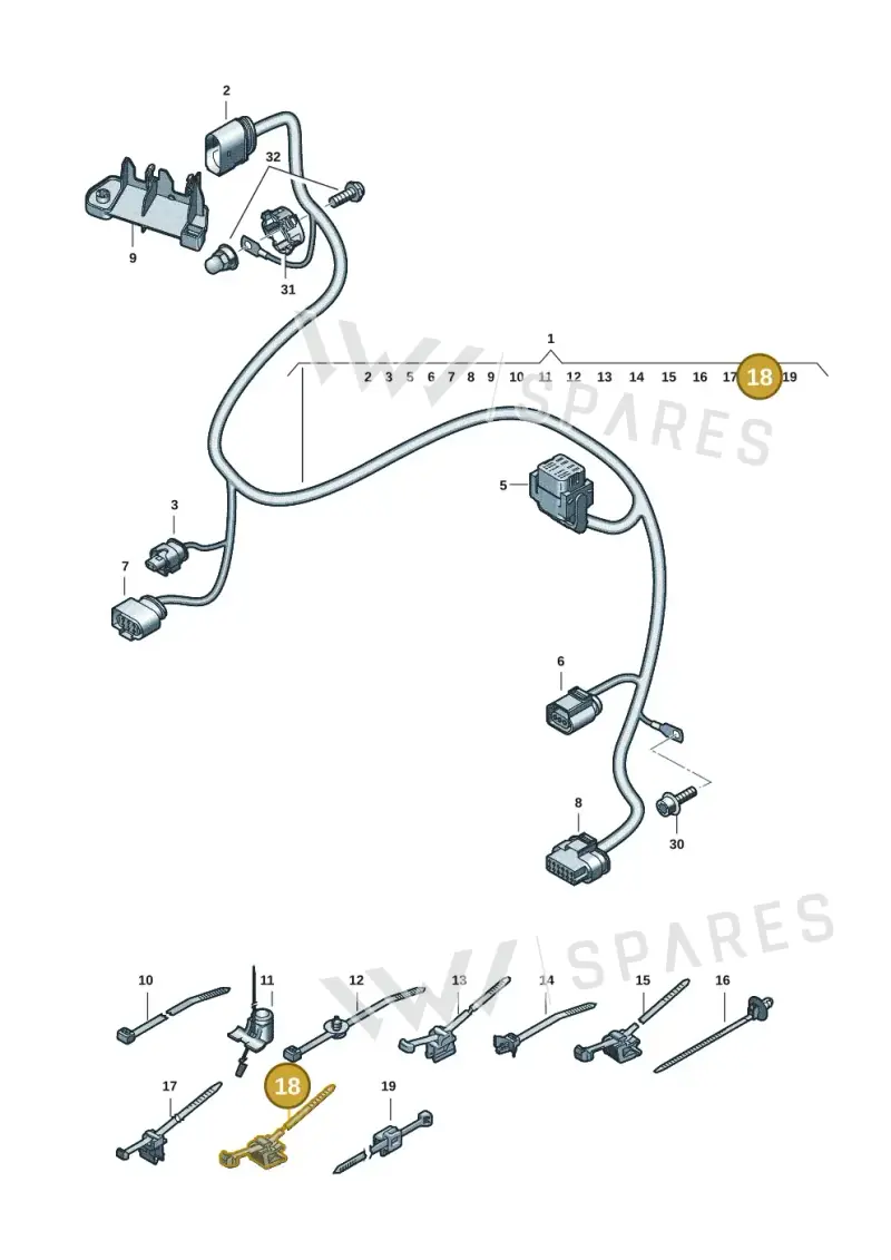 WHT001999 — Audi Q6 e-tron (2023-) diagram f5s972825, position 18