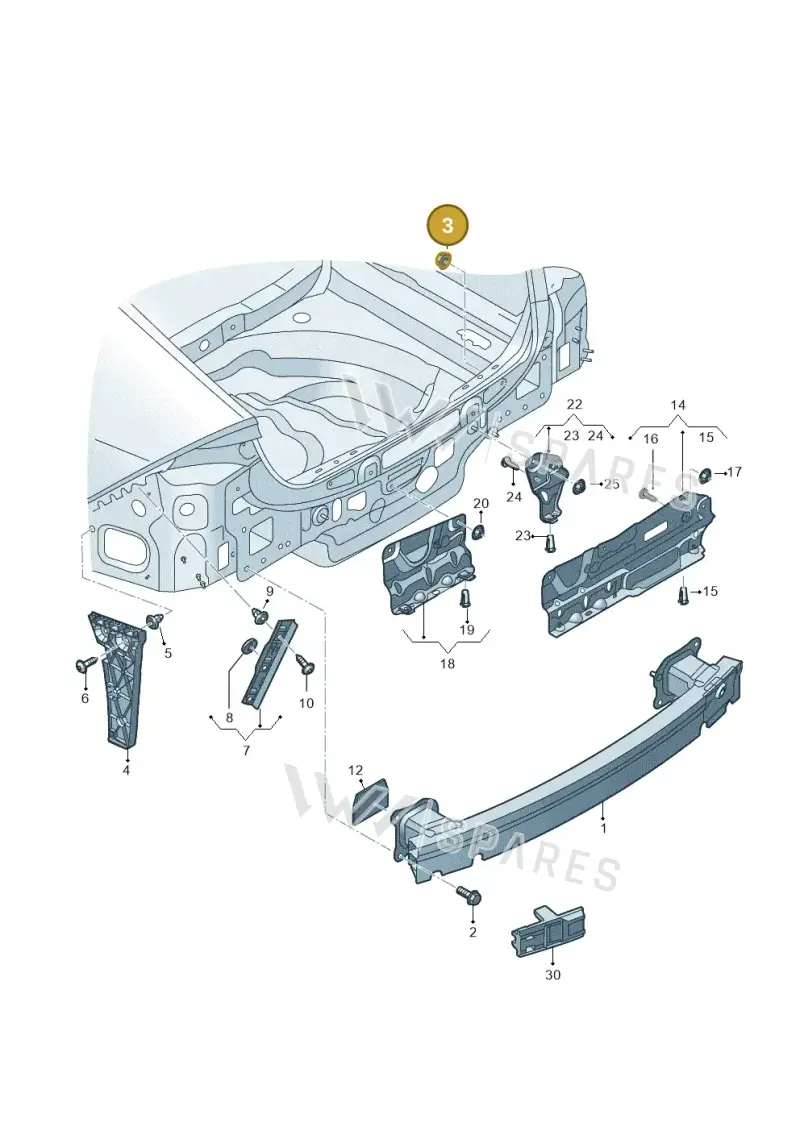 WHT002005 — Audi A7 Sportback (2018-) diagram 435807500, position 3