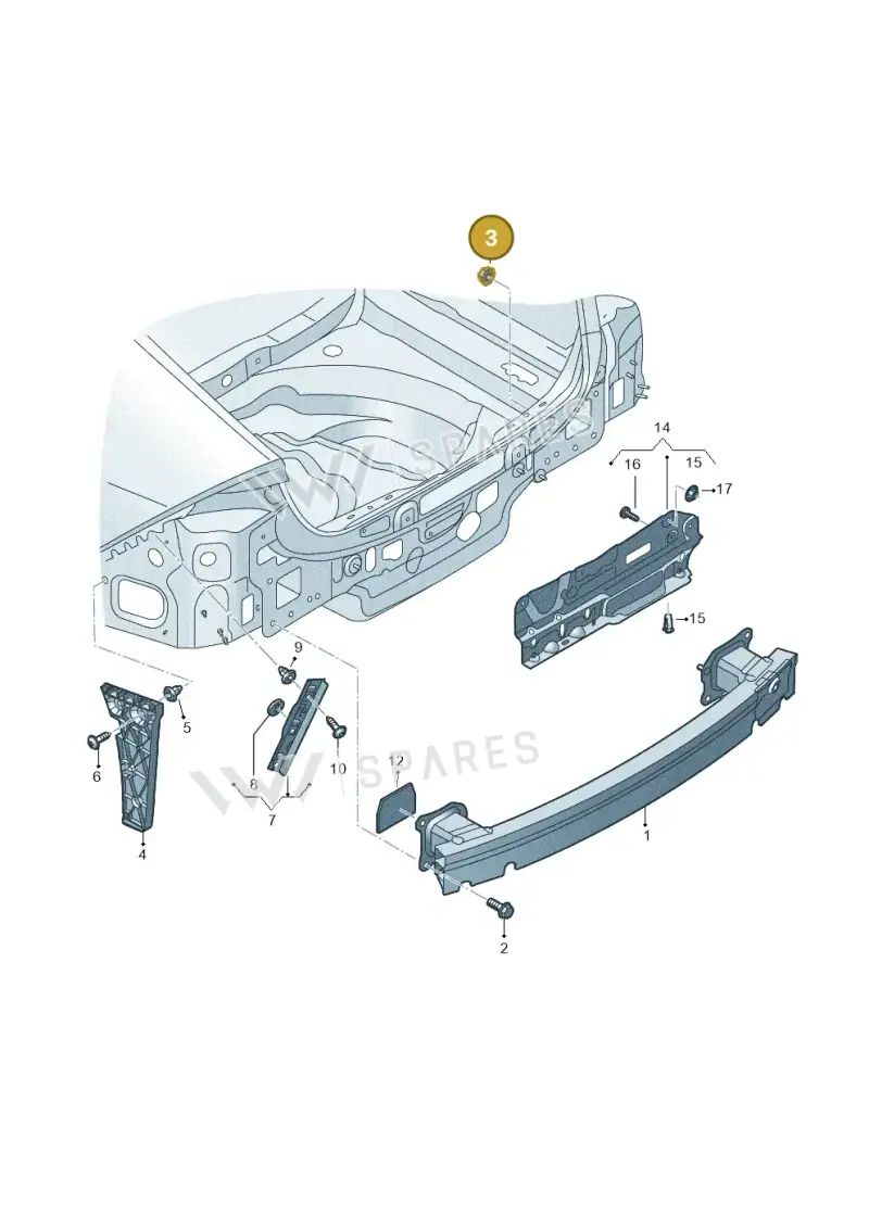 WHT002005 — Audi RS7 Sportback (2019-) diagram 538807500, position 3