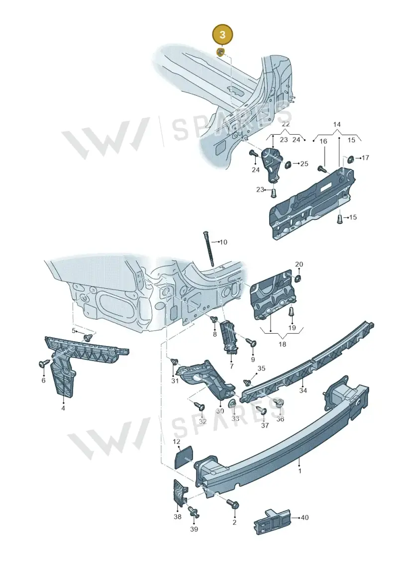 WHT002005 — Audi RS6 Avant (2019-) diagram 430807050, position 3