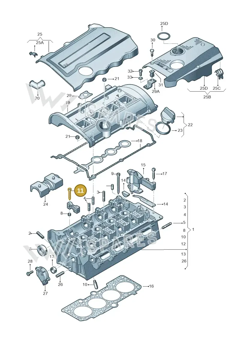 WHT002015 — Audi A4/S4 Cabrio./qu. 07> (2006-) diagram 156103480, position 11