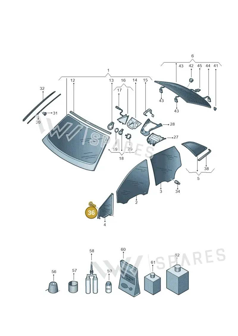WHT002109 — Audi Q4 Sportback (2021-2022) diagram 89a845000, position 36