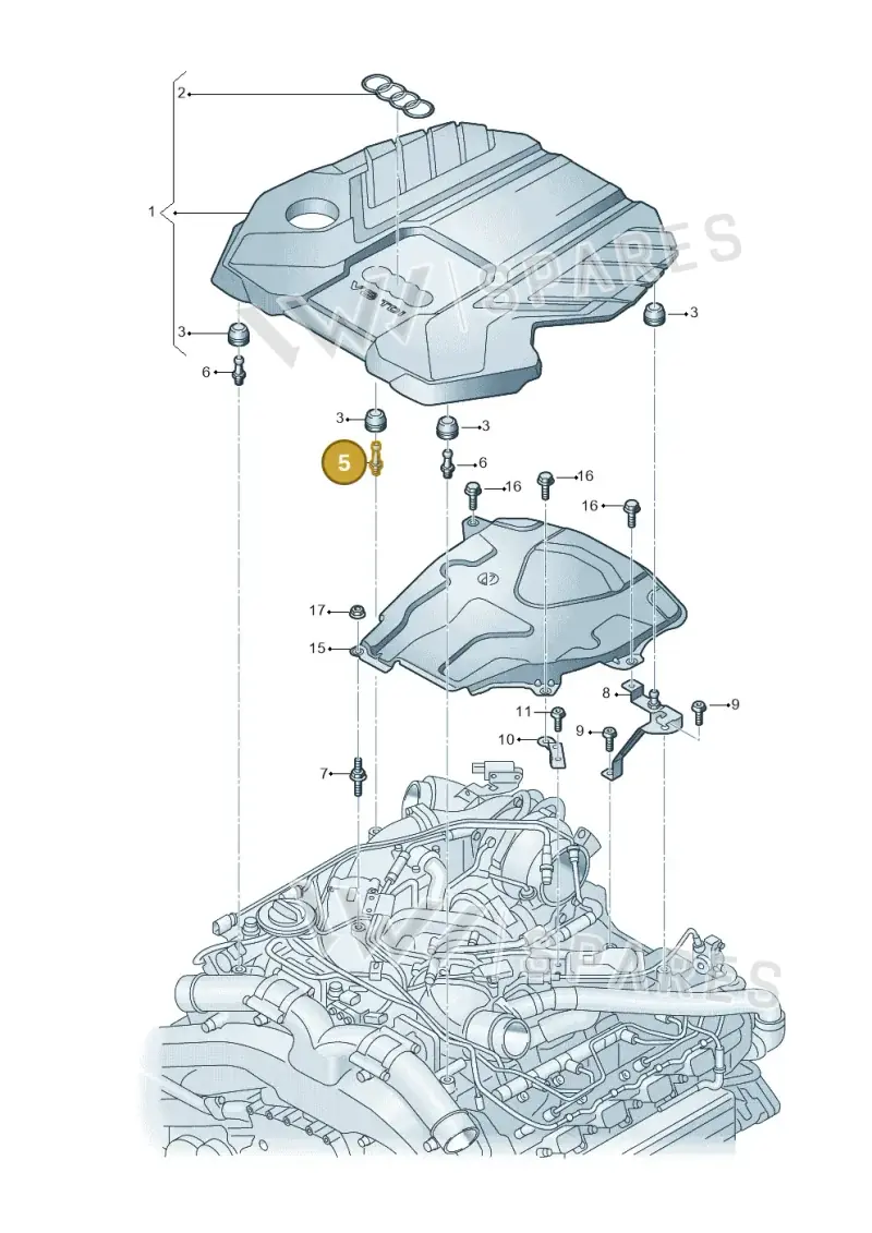 WHT002378 — Audi A8L (2017-2022) diagram 838103810, position 5