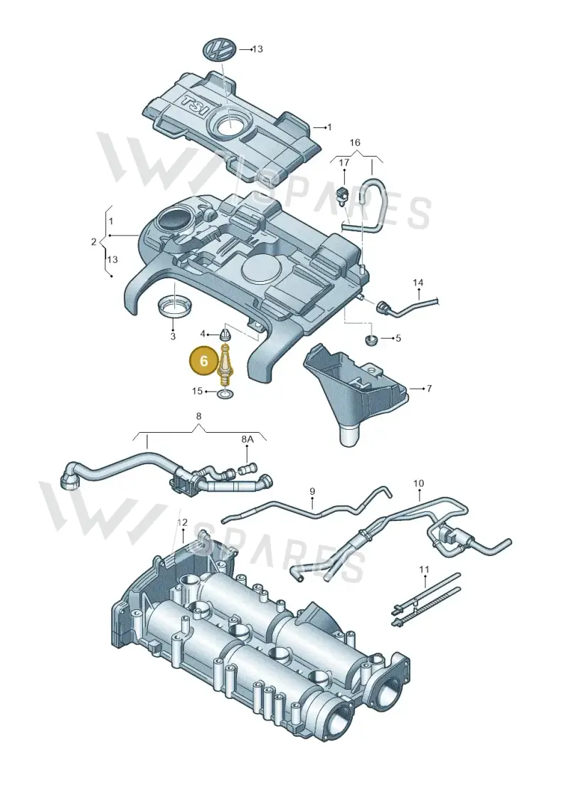 WHT002431 — Audi A1 Sportback (2010-2015) diagram 474103780, position 6
