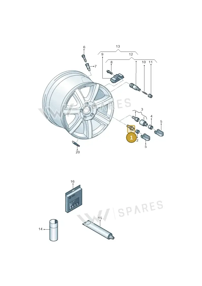 WHT002437 — Audi A6 2.0 (2018-) diagram 838601200, position 1