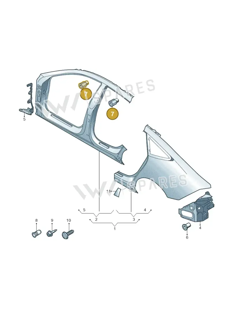 WHT002493 — Audi RS7 Sportback (2019-) diagram 435809500, position 7