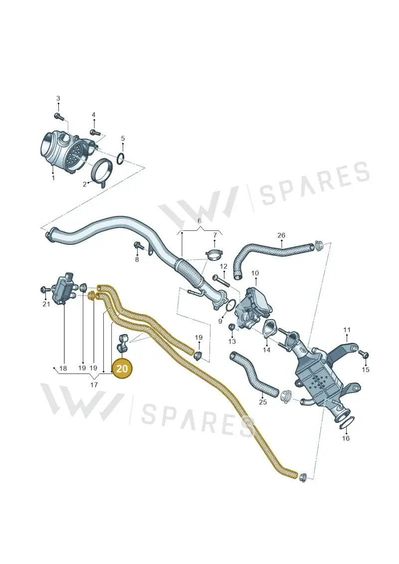 WHT002536 — Audi A6 2.0 (2018-) diagram 435131450, position 20