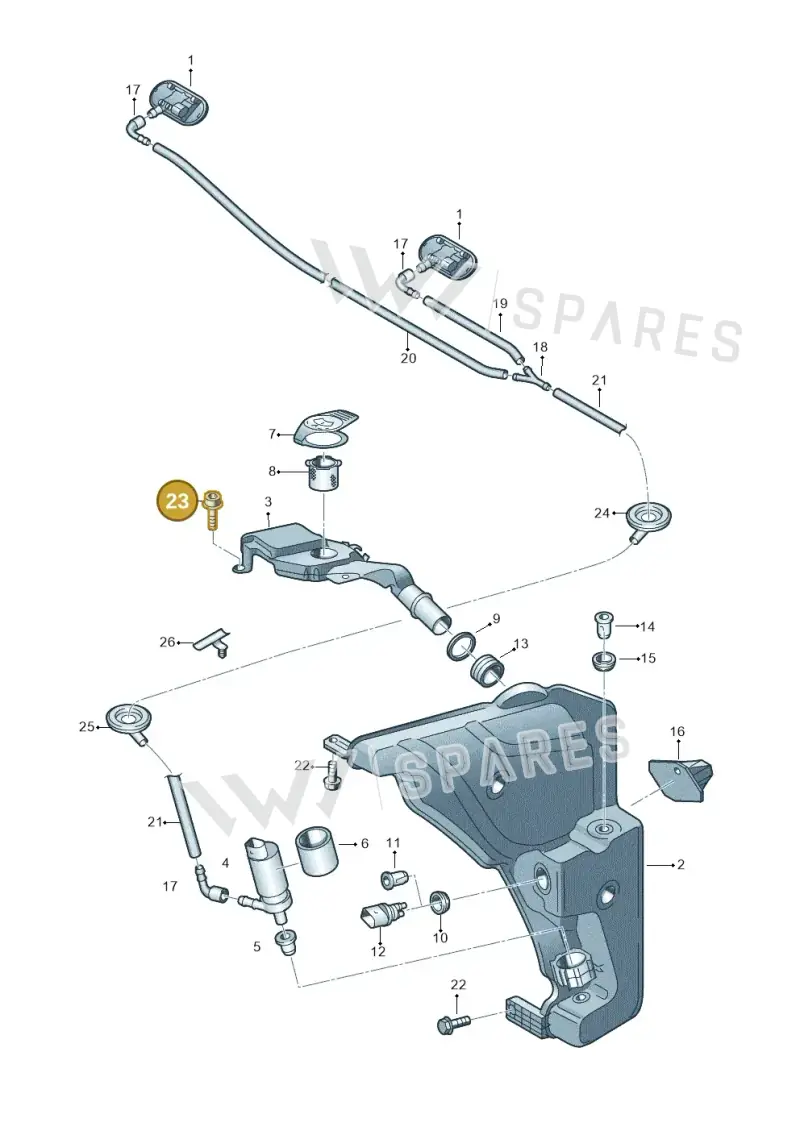 WHT002612 — Audi A7 Sportback (2014-2018) diagram 711955100, position 23