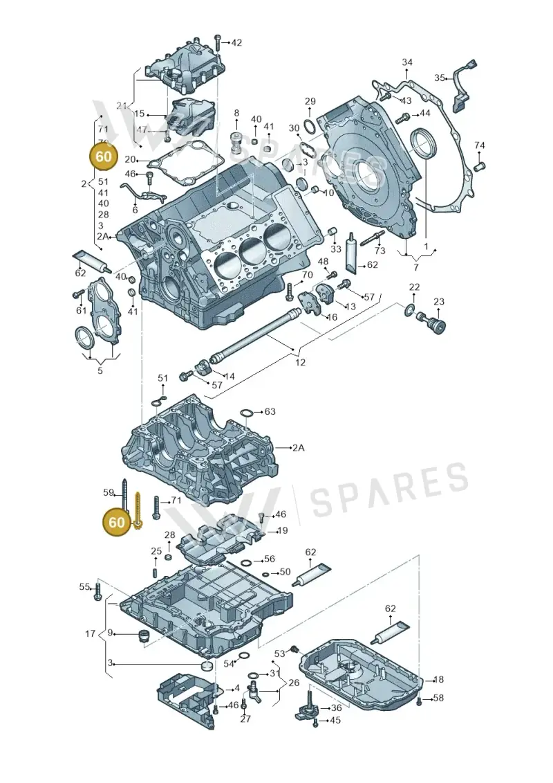WHT002671 — Audi A8/S8/qu. lang    08> (2007-) diagram 448103250, position 60