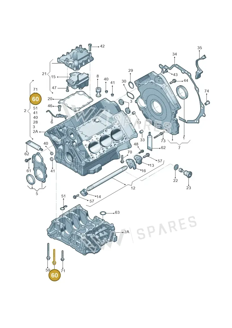 WHT002671 — Audi A6 1.8 (2015-2019) diagram 669103005, position 60