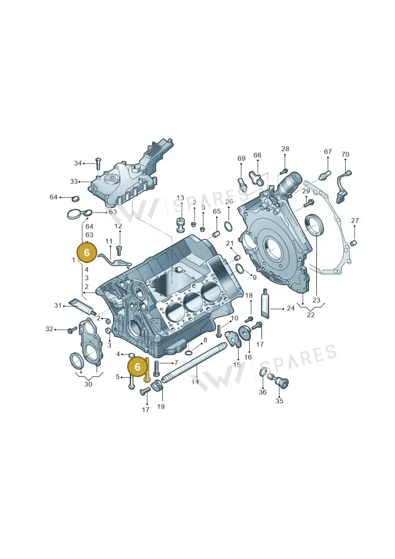 WHT002671A — Audi A6 1.8 (2015-2019) diagram 887103100, position 6