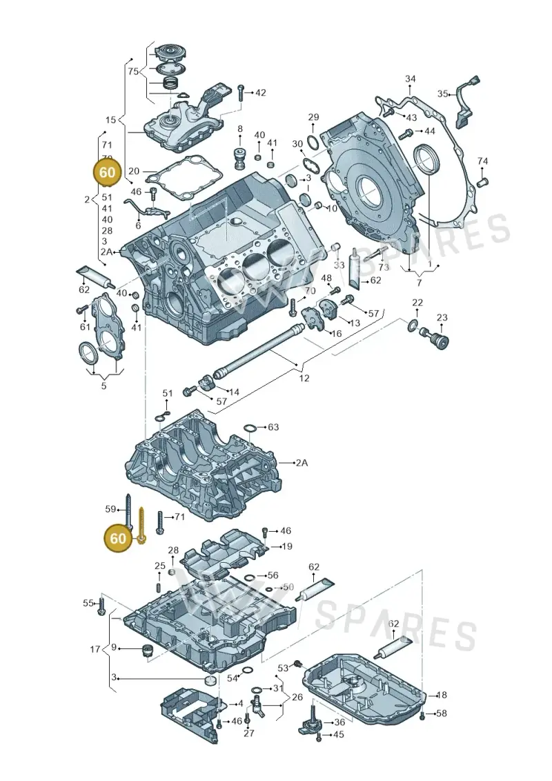 WHT002671 — Audi A7 Sportback (2014-2018) diagram 620103100, position 60