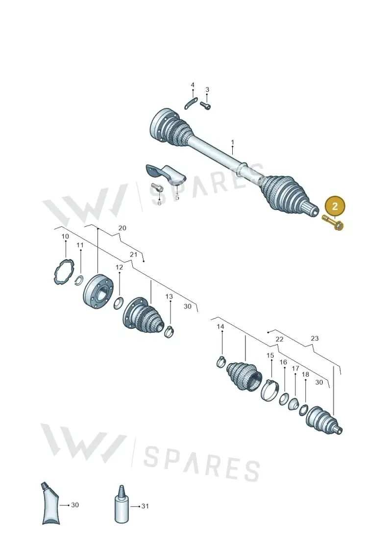 WHT002795 — Audi RS3 Sportback (2011-2012) diagram 460407200, position 2