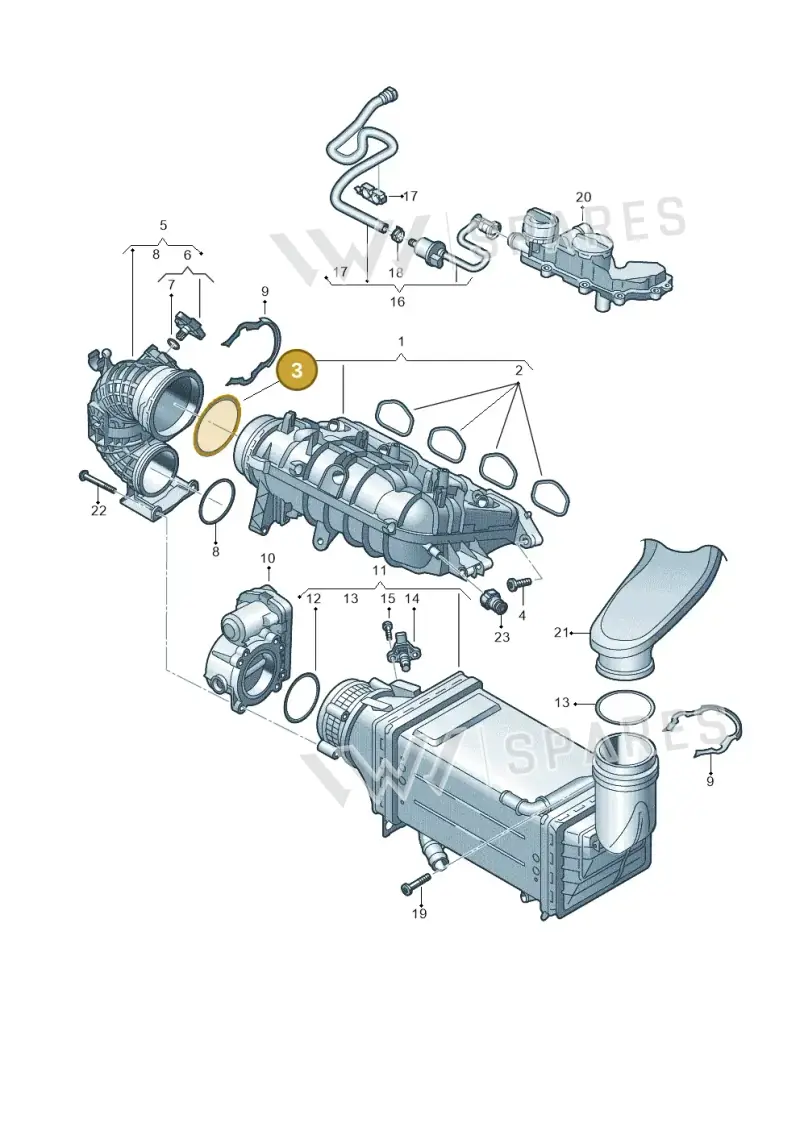 WHT003247 — Audi A3 Sportback (2019-2021) diagram 596133570, position 3