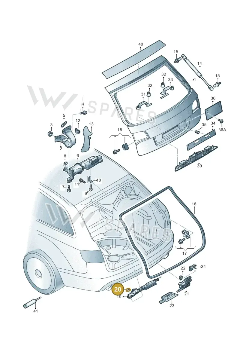 WHT003326 — Audi RS6 Avant qu.5.0 (2007-2010) diagram 448827100, position 20