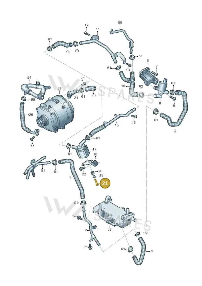 WHT003361 — Audi Q8 Quattro 3,0 (2018-) diagram 429121081, position 21