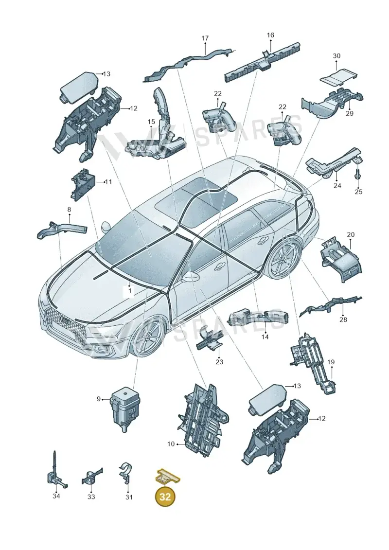 WHT003566 — Audi RS4 Avant (2017-) diagram 438971080, position 32