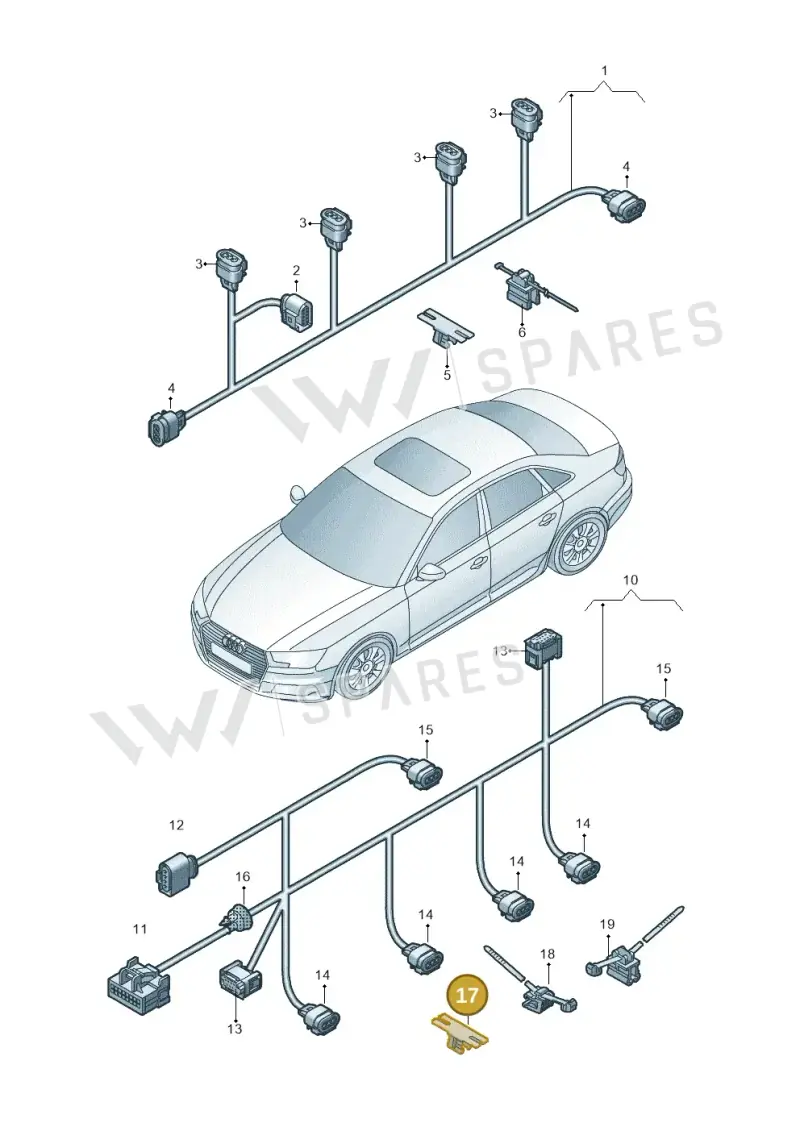 WHT003566 — Audi A4 2.0 (2015-2019) diagram 849972500, position 17