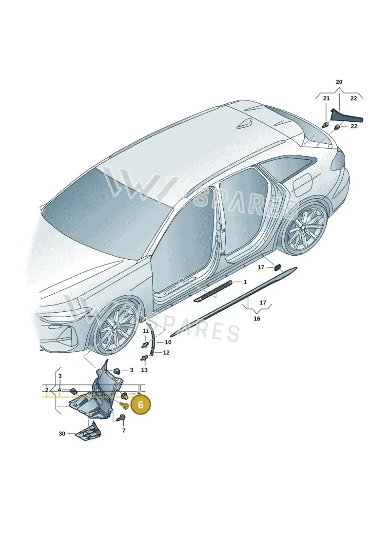 WHT003841 — Audi A5 Limo 2.0 (2024-) diagram 8wk853000, position 6