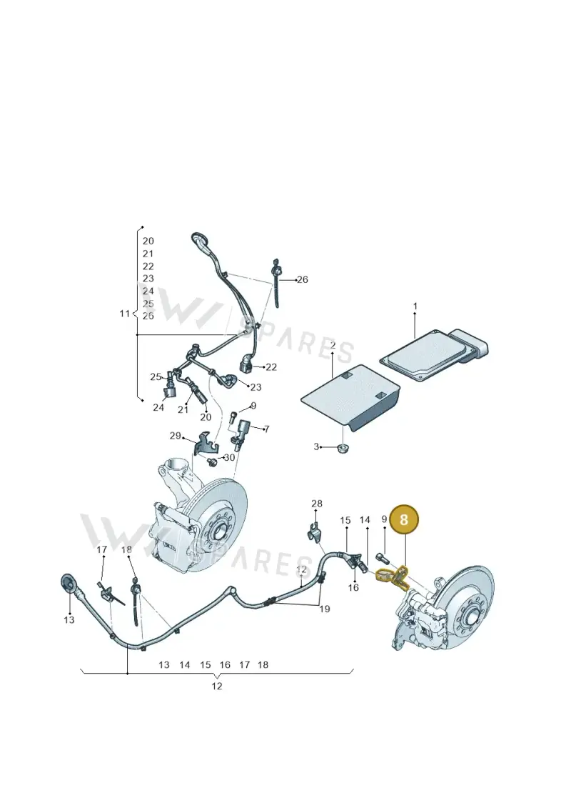 WHT003864A — Audi TTS Coupe 2.0 (2014-2023) diagram 850927000, position 8