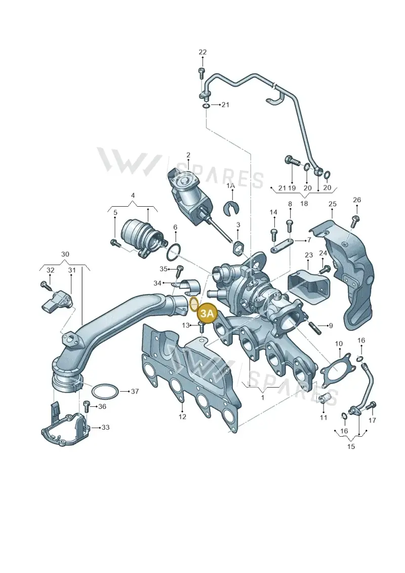 WHT003865 — Audi A1 Sportback (2010-2015) diagram 697145400, position 3A