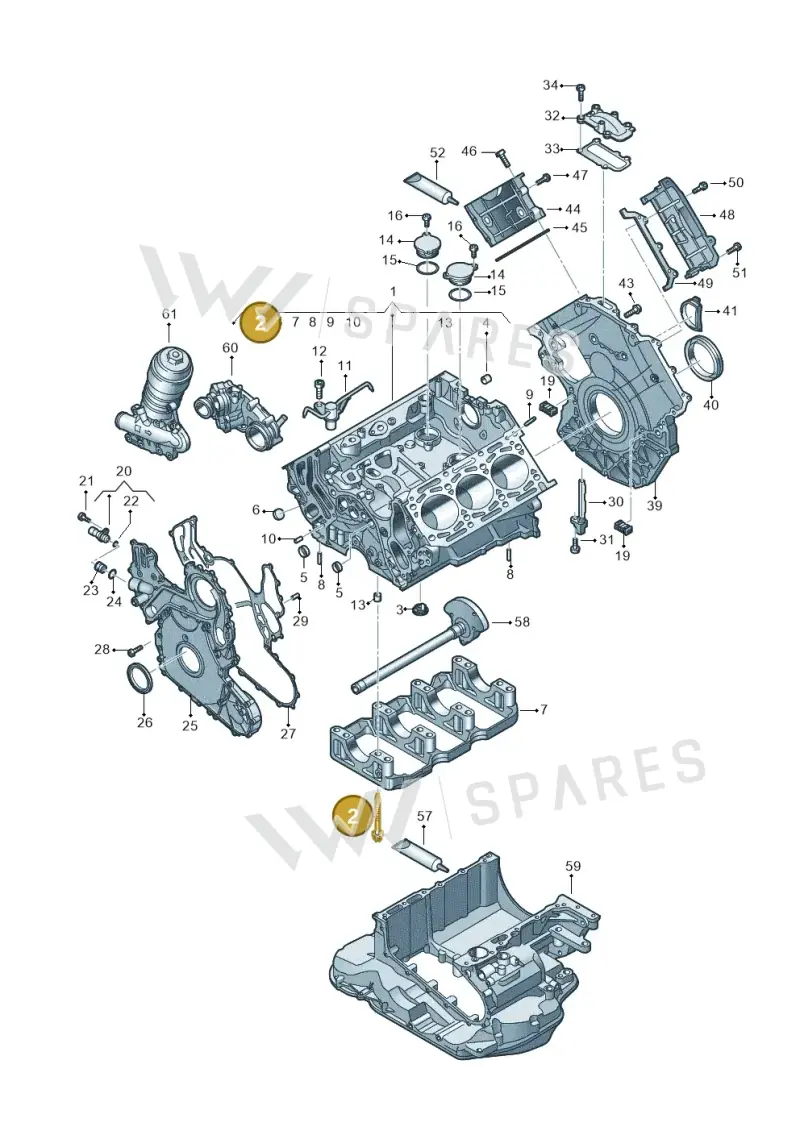 WHT003959 — Audi A6 2.0 (2018-) diagram 897103054, position 2