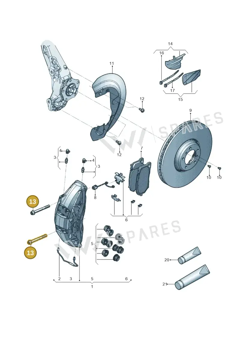 WHT004572 — Audi RS Q8 Quattro (2019-) diagram 595615500, position 13