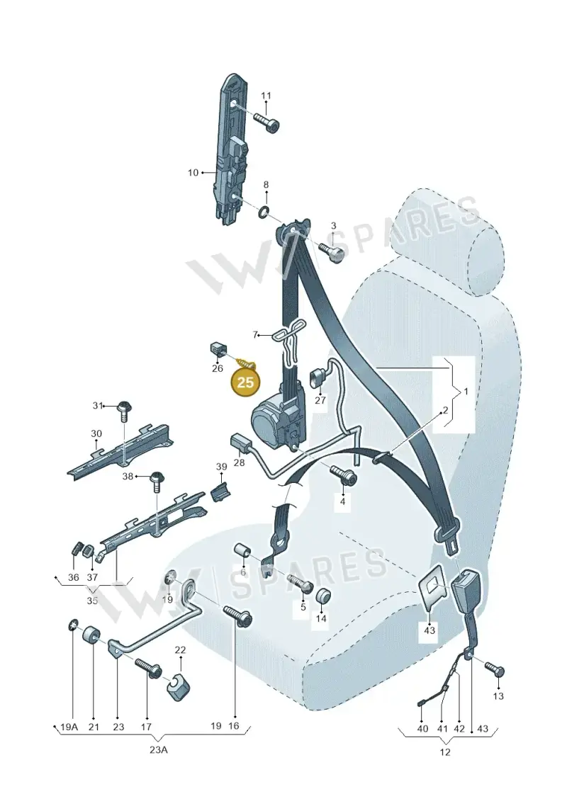 WHT004633 — Audi A3 Sportback (2016-2020) diagram 745857600, position 25