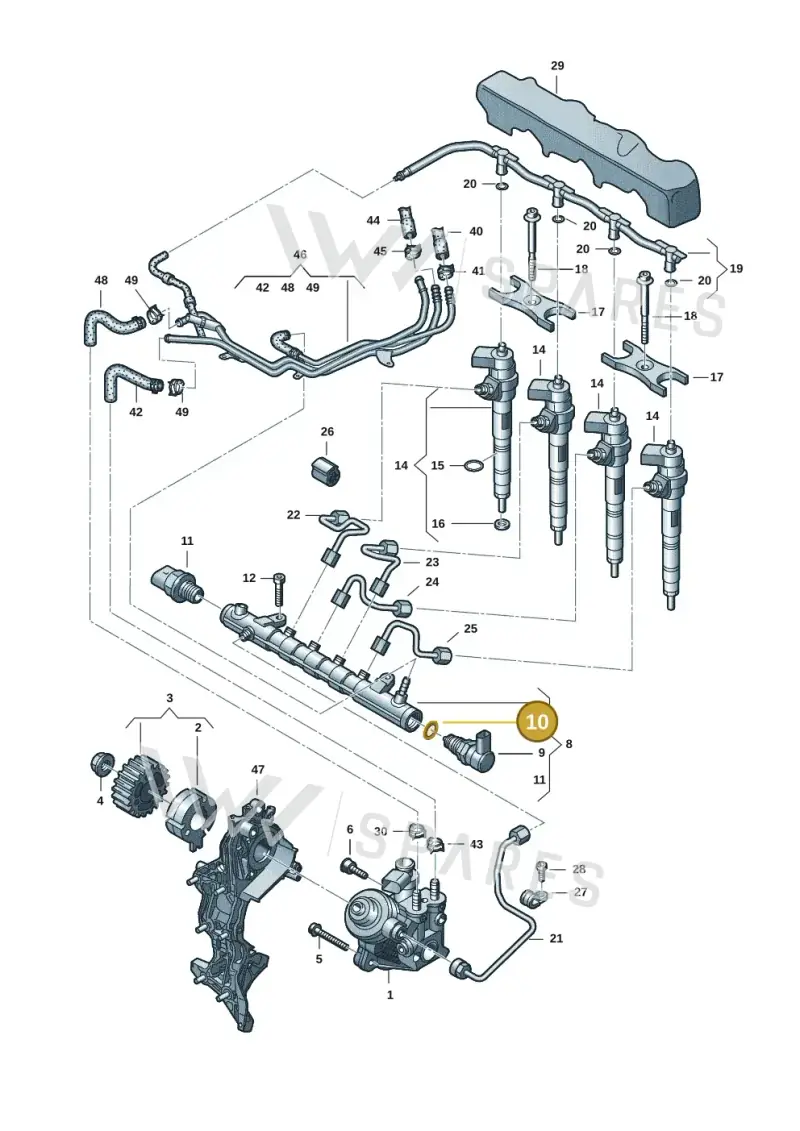 WHT004740A — Audi A6 qu. 3.0 tdi (2014-2018) diagram 745130401, position 10
