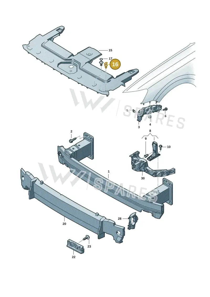 WHT004750 — Audi RS Q8 Quattro (2019-) diagram 429807005, position 16