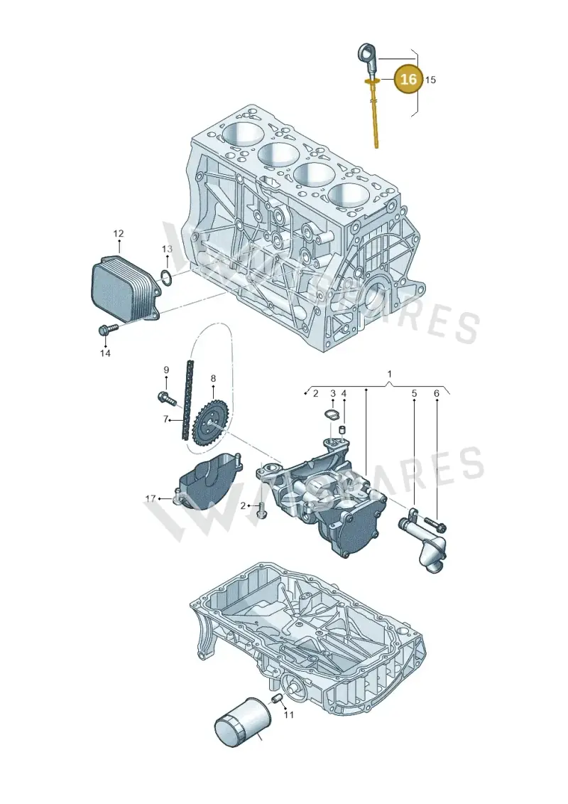 WHT004757 — Audi A3 Sportback (2019-2021) diagram 813115040, position 16