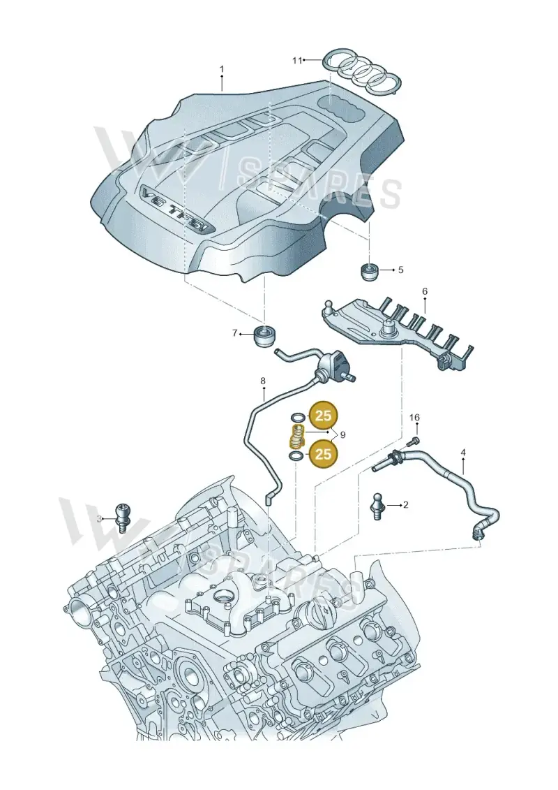 WHT004793A — Audi A7 Sportback (2014-2018) diagram 771103350, position 25