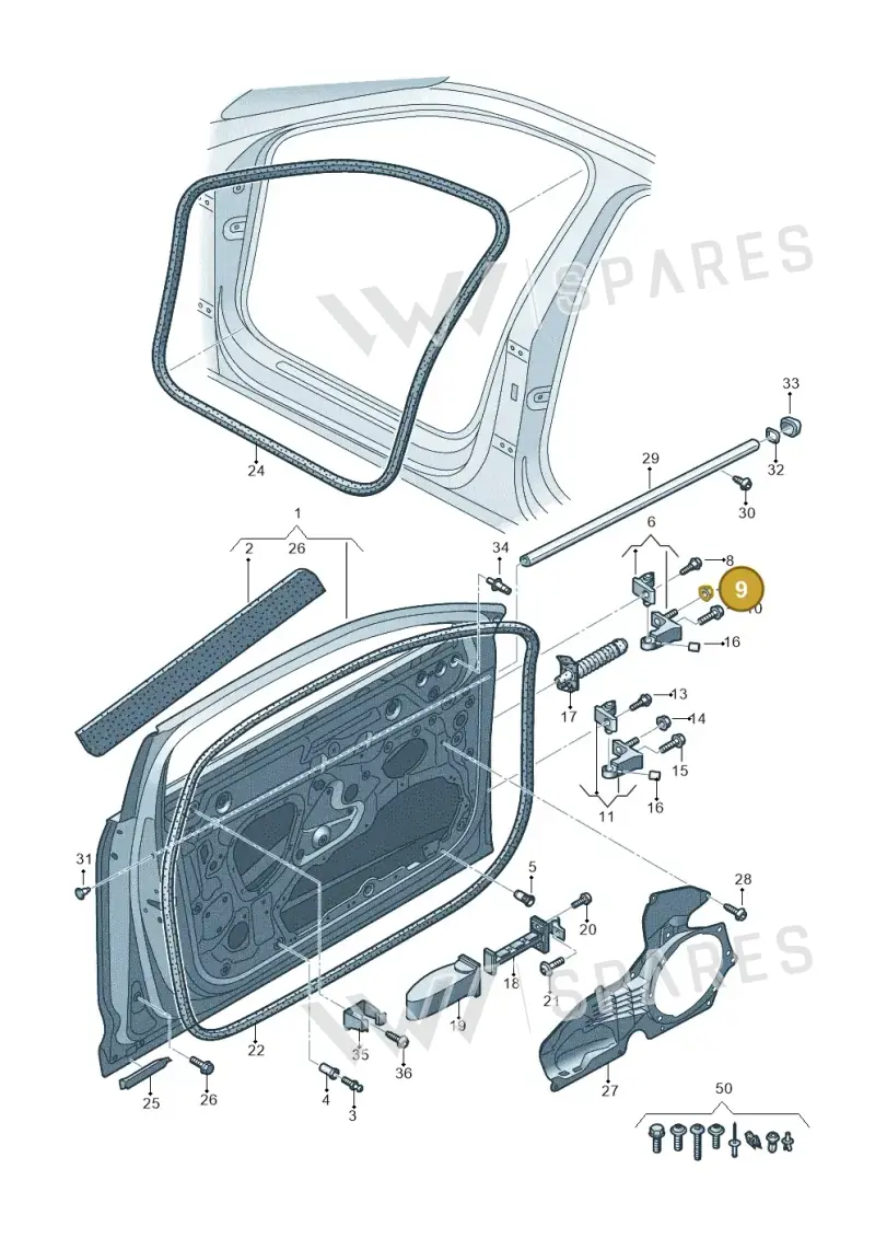 WHT004869 — Audi RS6 Avant (2019-) diagram 430831010, position 9