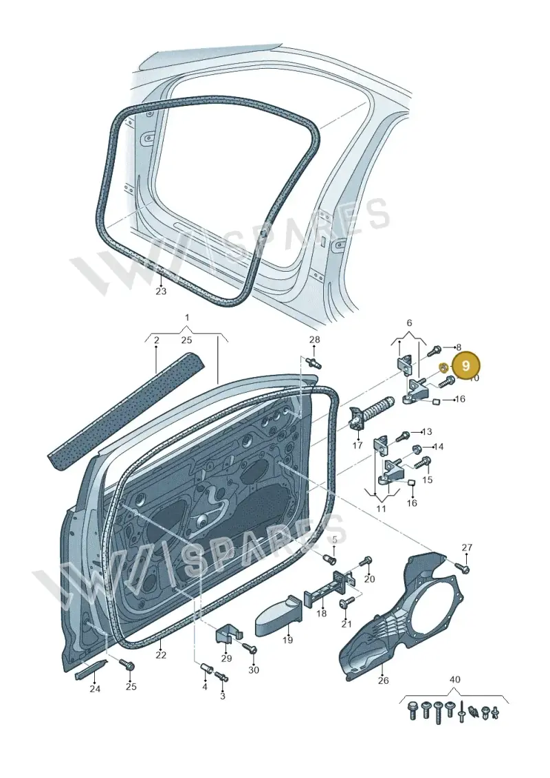 WHT004869 — Audi RS6 Avant (2019-) diagram 537831010, position 9