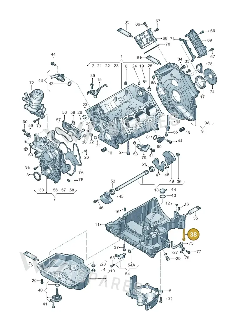 WHT004874 — Audi A7 Sportback (2014-2018) diagram 675103520, position 38