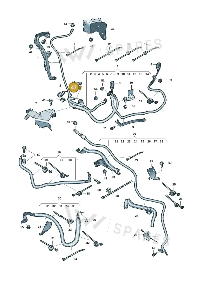 WHT004890 — Audi Q8 Quattro 3,0 (2018-) diagram 429972007, position 47