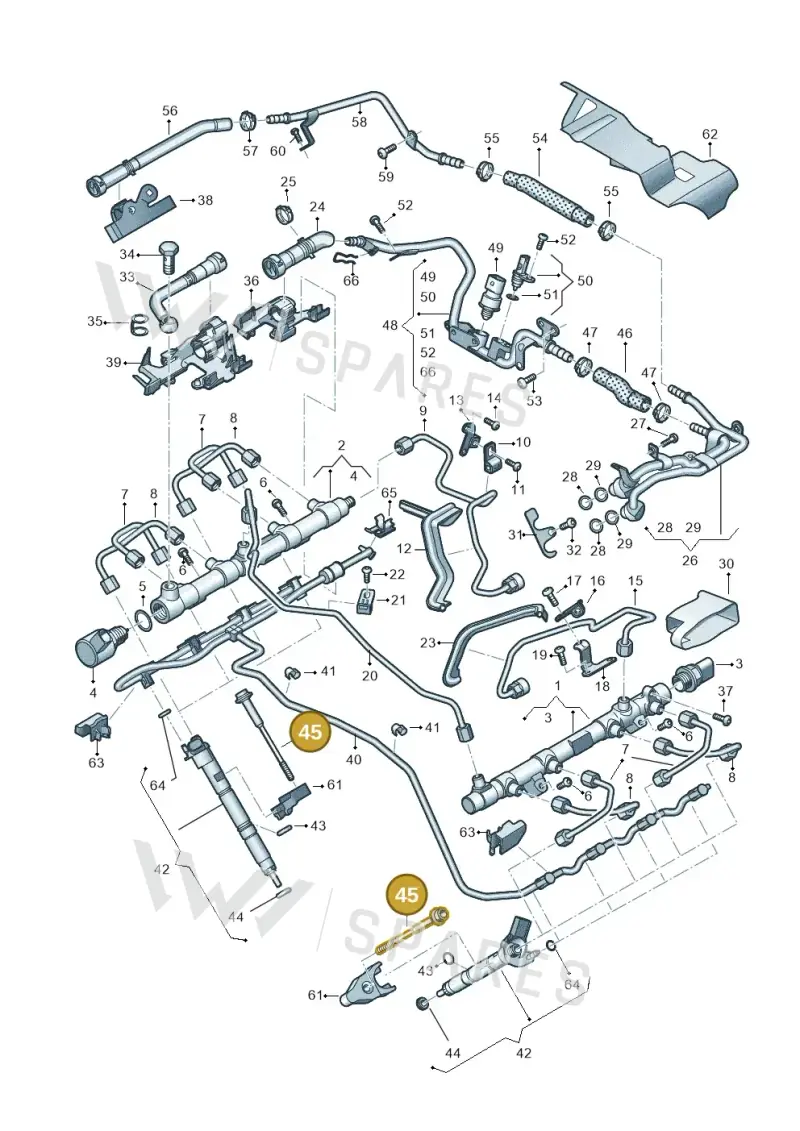WHT004923B — Audi Q8 Quattro 3,0 (2018-) diagram 439130060, position 45