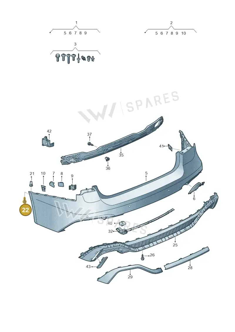 WHT005271 — Audi RS6 Avant (2019-) diagram 537807600, position 22