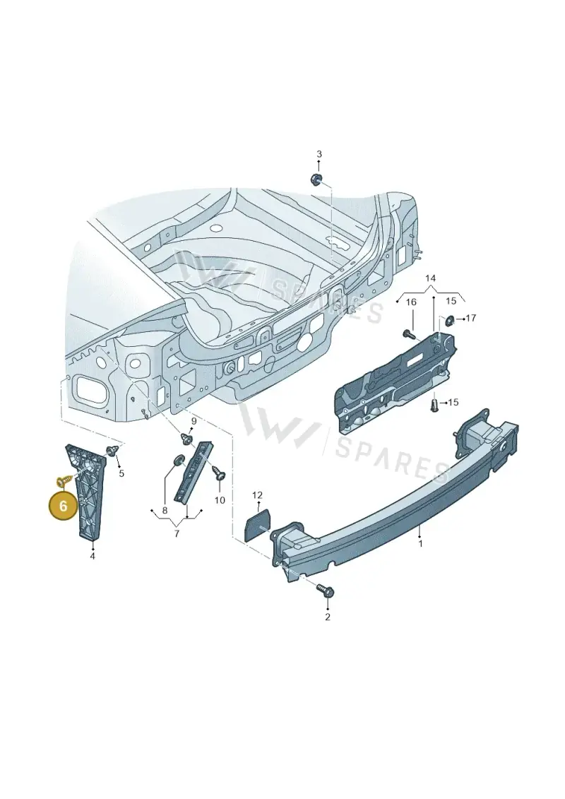 WHT005271 — Audi RS7 Sportback (2019-) diagram 538807500, position 6
