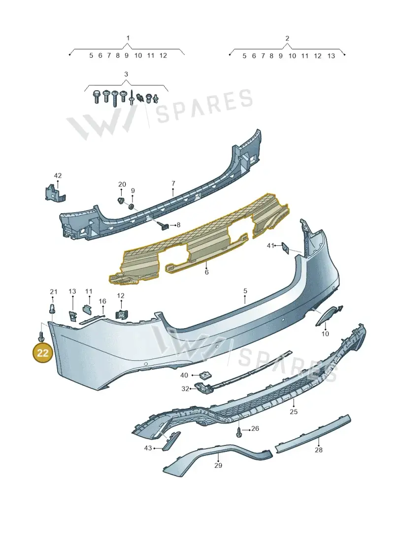 WHT005271 — Audi RS7 Sportback (2019-) diagram 538807600, position 22