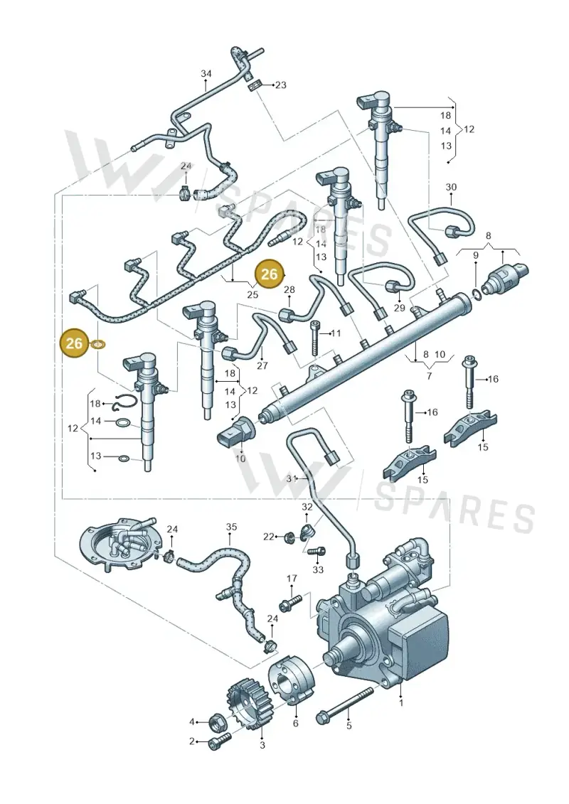WHT005301 — Audi A1 Sportback (2010-2015) diagram 649130300, position 26
