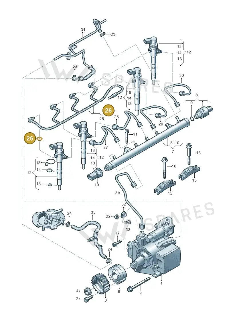 WHT005302 — Audi A1 Sportback (2010-2015) diagram 649130300, position 26