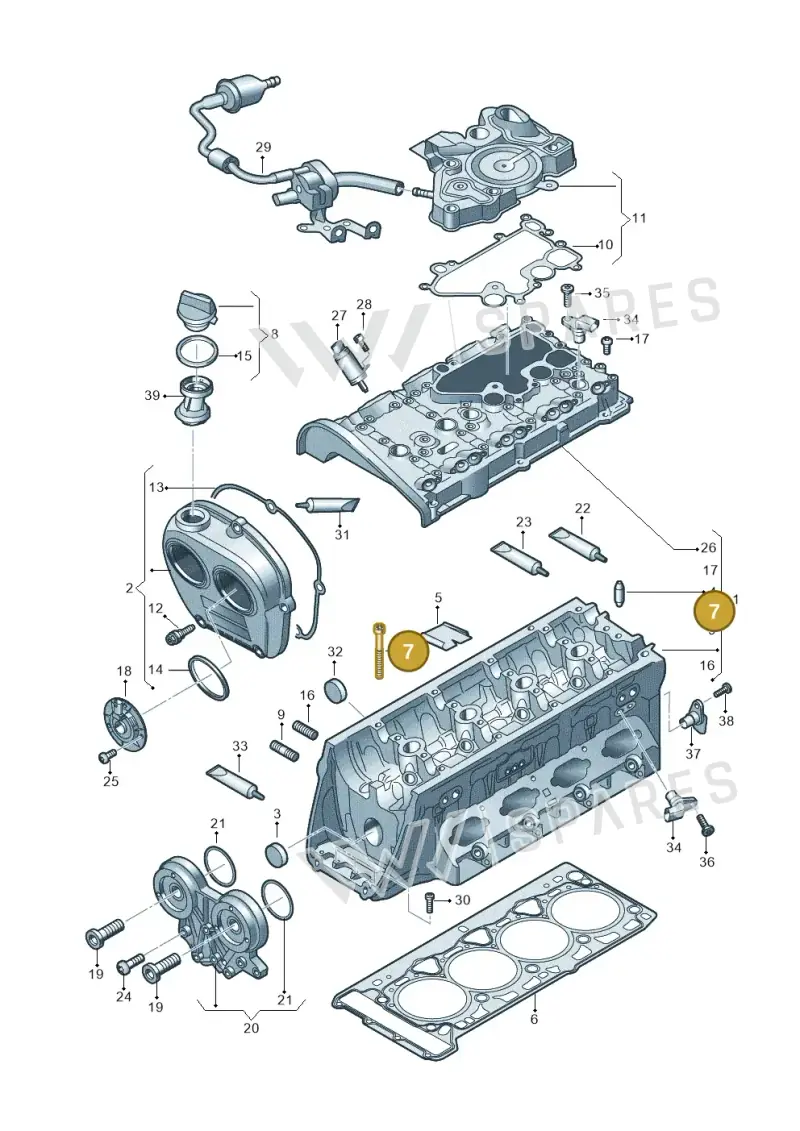 WHT005305B — Audi A6 2.0 (2018-) diagram 896103270, position 7
