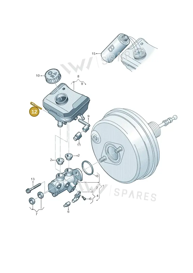 WHT005308 — Audi Q8 Quattro 3,0 (2018-) diagram 859611100, position 12