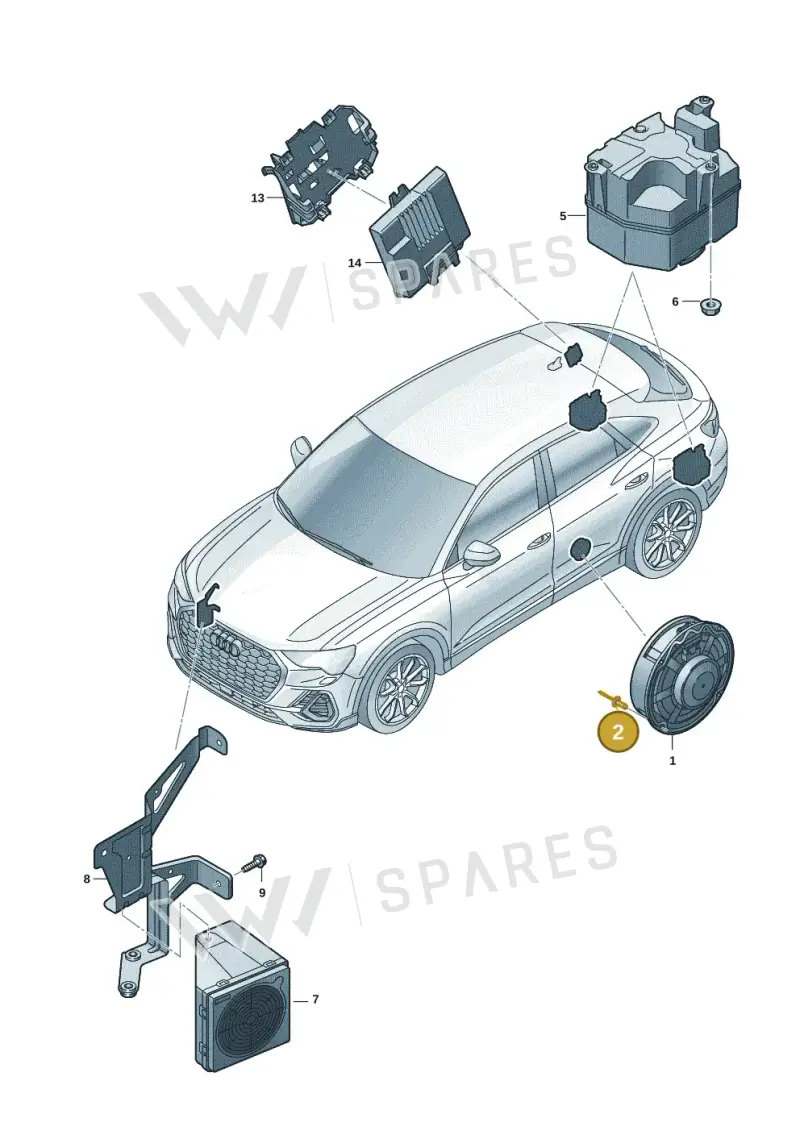 WHT005353 — Audi Q4 Sportback (2021-2022) diagram 89a035260, position 2