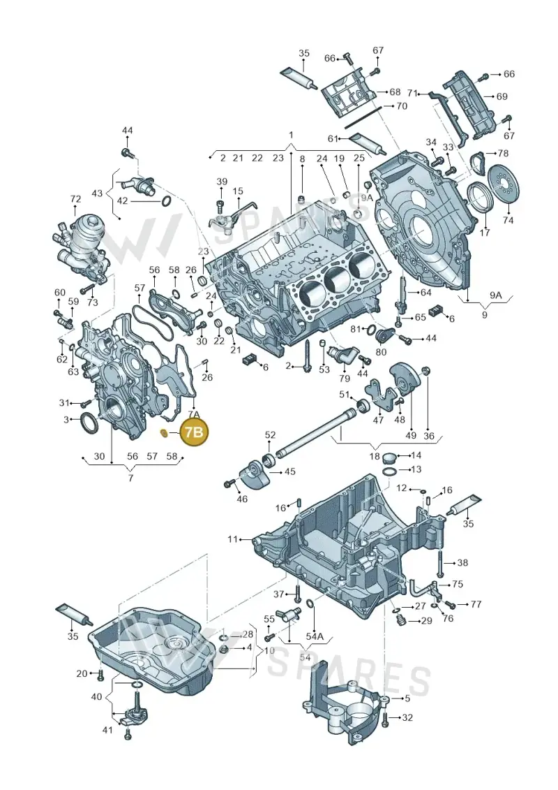 WHT005400 — Audi A7 Sportback (2014-2018) diagram 675103520, position 7B