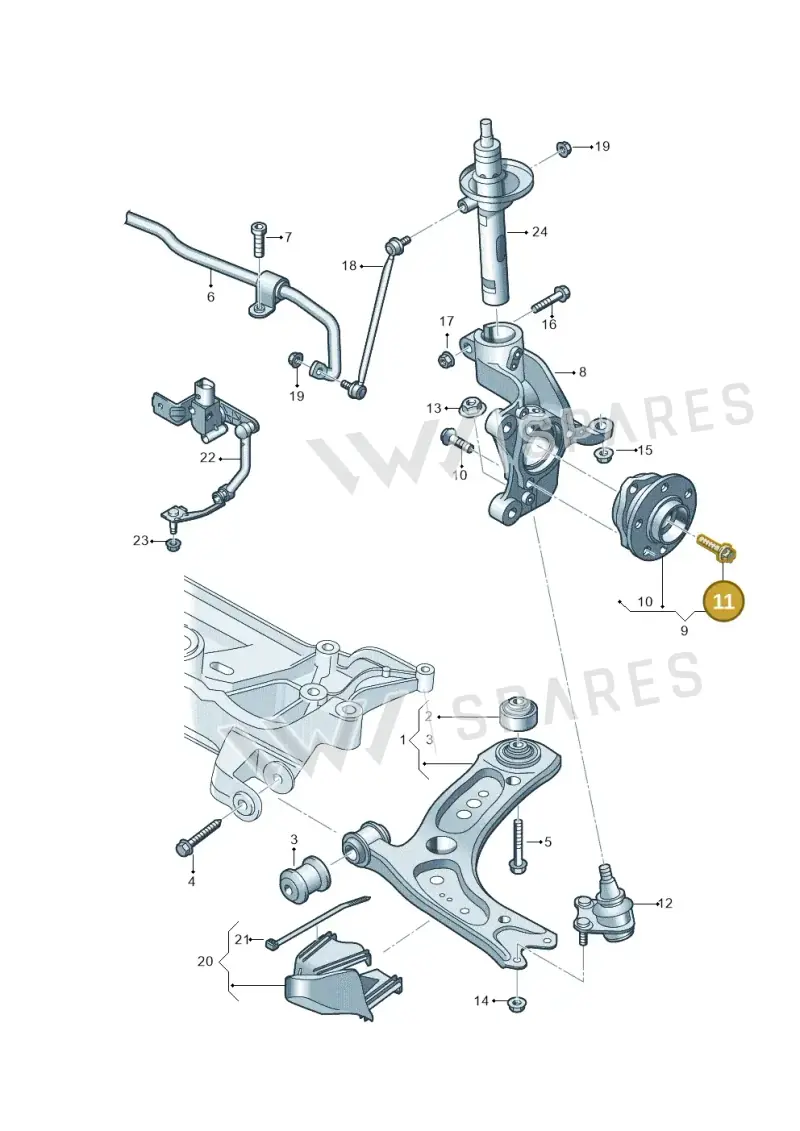 WHT005437 — Audi RS3 Limousine (2017-2020) diagram 853407000, position 11